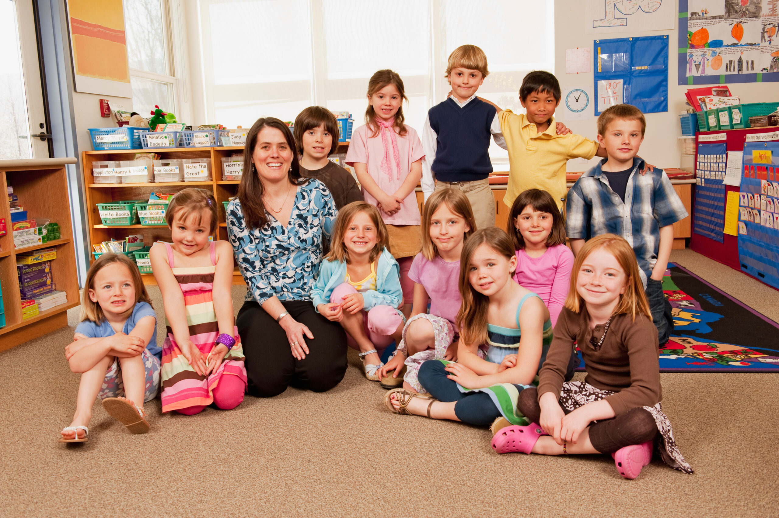 Portrait of Teacher and Children